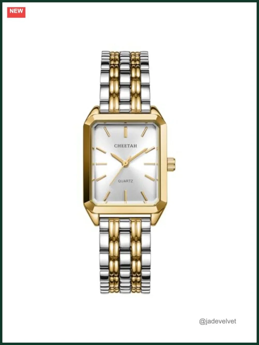 Retro Rectangular Case Stainless Steel Band Japanese Quartz Women's Watch